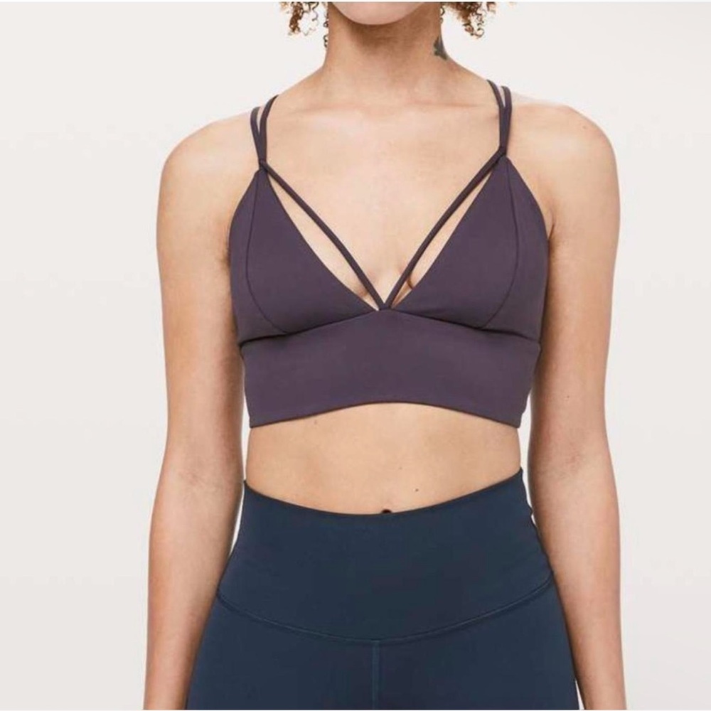 Lululemon Athletica Strappy Dark Purple Sports Bra